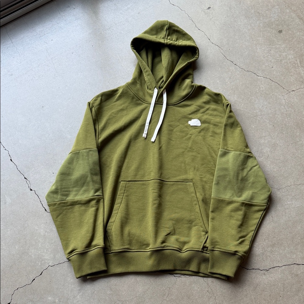 The North Face Forest Olive Green Terry Relaxed Men's Hoodie